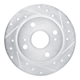 R1 79-81 Toyota Celica Rear Right Drilled & Slotted Silver Brake Rotor