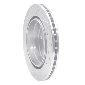 R1 92-94 Mercedes-Benz E500 Rear Right Drilled & Slotted Silver Brake Rotor
