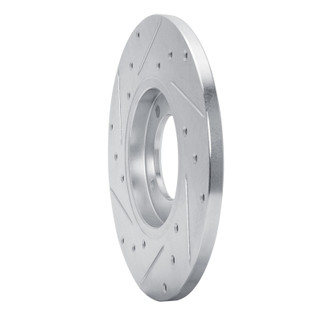 R1 79-81 Toyota Celica Front Right Drilled & Slotted Silver Brake Rotor