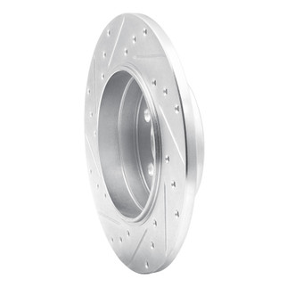 R1 91-99 Mercedes-Benz S350 Rear Right Drilled & Slotted Silver Brake Rotor