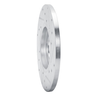 R1 79-81 Toyota Celica Front Left Drilled & Slotted Silver Brake Rotor