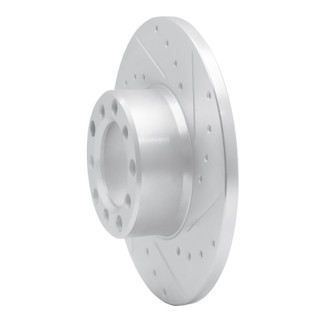 R1 68-76 Mercedes-Benz 220 Front Right Drilled & Slotted Silver Brake Rotor