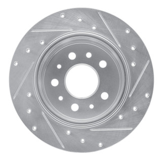 R1 61-91 Mercedes-Benz 230 Rear Left Drilled & Slotted Silver Brake Rotor