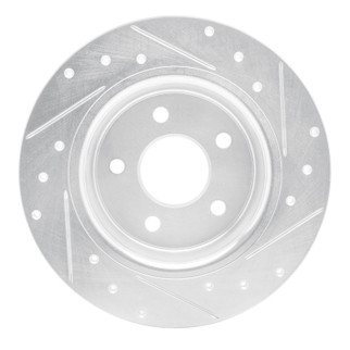 R1 01-06 Mercedes-Benz A190 (Mexico) Rear Left Drilled & Slotted Silver Brake Rotor