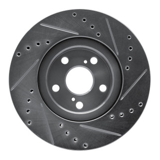 R1 09-15 Toyota Corolla (Mexico) Front Left Drilled & Slotted Silver Brake Rotor