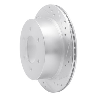 R1 15-17 Mitsubishi Montero Limited (Mexico) Rear Right Drilled & Slotted Silver Brake Rotor