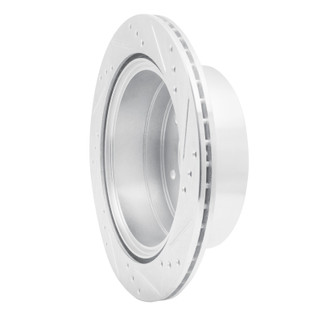 R1 15-17 Mitsubishi Montero Limited (Mexico) Rear Left Drilled & Slotted Silver Brake Rotor