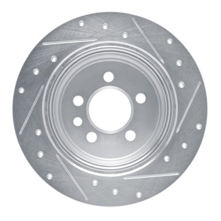 R1 00-06 Rover 75 (Mexico) Rear Left Drilled & Slotted Silver Brake Rotor
