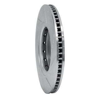 R1 16-22 Acura ILX Front Left Drilled & Slotted Silver Brake Rotor