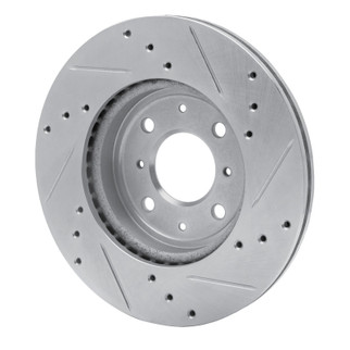 R1 15-20 Honda Fit (Mexico) Front Left Drilled & Slotted Silver Brake Rotor