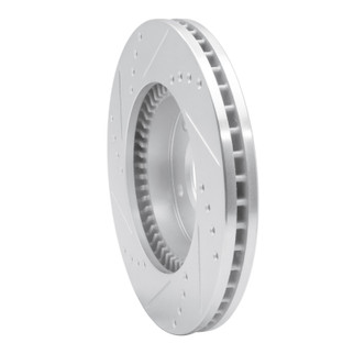 R1 95-06 Mazda Millenia Front Right Drilled & Slotted Silver Brake Rotor