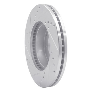 R1 92-95 Mazda MPV Front Right Drilled & Slotted Silver Brake Rotor