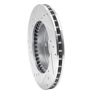 R1 92-96 Honda Prelude Front Right Drilled & Slotted Silver Brake Rotor
