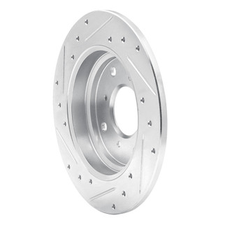 R1 86-96 Acura Legend Rear Right Drilled & Slotted Silver Brake Rotor