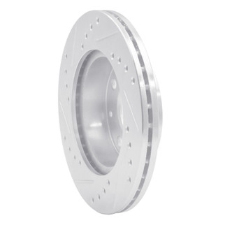 R1 83-87 Honda Prelude Front Right Drilled & Slotted Silver Brake Rotor