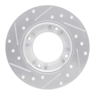 R1 76-81 Honda Accord Hatchback Front Right Drilled & Slotted Silver Brake Rotor