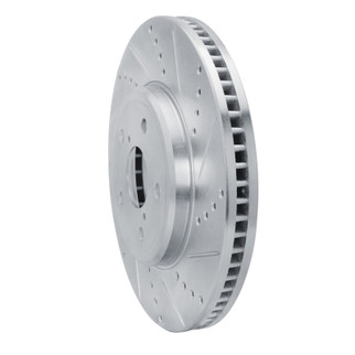 R1 01-06 Lexus LS430 Front Right Drilled & Slotted Silver Brake Rotor