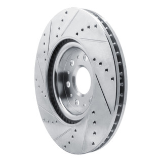 R1 17-25 Buick Enclave Front Right Drilled & Slotted Silver Brake Rotor