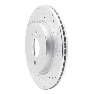 R1 16-20 Buick Regal Sportback Rear Right Drilled & Slotted Silver Brake Rotor