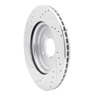 R1 16-20 Buick Regal Sportback Rear Right Drilled & Slotted Silver Brake Rotor