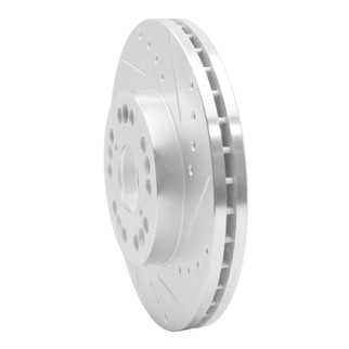 R1 91-92 Lexus LS400 Front Right Drilled & Slotted Silver Brake Rotor