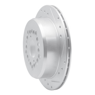 R1 90-92 Lexus LS400 Rear Right Drilled & Slotted Silver Brake Rotor