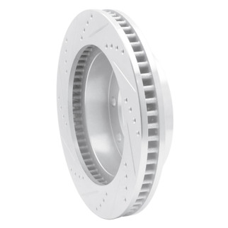 R1 06-11 Cadillac DTS Front Right Drilled & Slotted Silver Brake Rotor