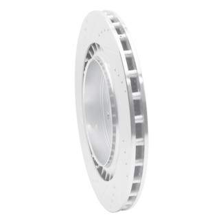 R1 04-11 Cadillac STS Rear Right Drilled & Slotted Silver Brake Rotor