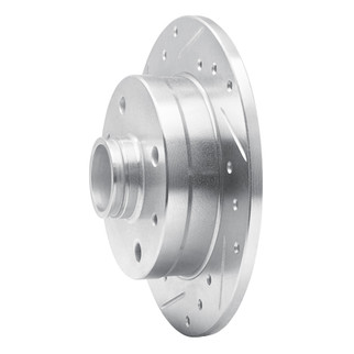 R1 81-85 Mazda RX-7 Rear Left Drilled & Slotted Silver Brake Rotor