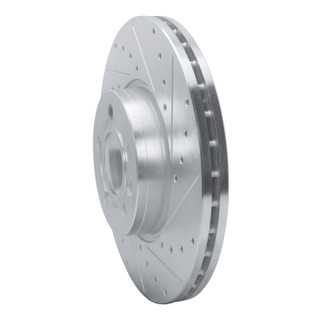 R1 01-03 Volkswagen EuroVan Front Right Drilled & Slotted Silver Brake Rotor