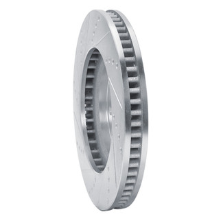 R1 03-07 Cadillac CTS Front Right Drilled & Slotted Silver Brake Rotor