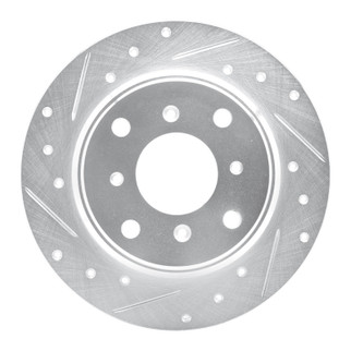 R1 87-90 Acura Legend Rear Left Drilled & Slotted Silver Brake Rotor