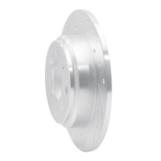 R1 87-90 Acura Legend Rear Left Drilled & Slotted Silver Brake Rotor