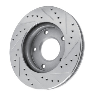 R1 69-78 Cadillac Eldorado Rear Left Front Left Drilled & Slotted Silver Brake Rotor