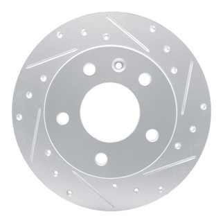 R1 20-25 Buick Encore GX Rear Right Drilled & Slotted Silver Brake Rotor