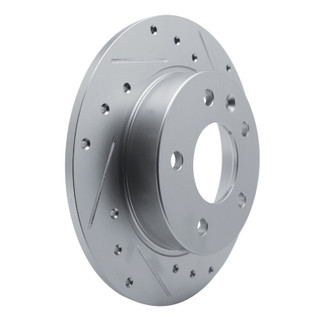 R1 20-25 Buick Encore GX Rear Right Drilled & Slotted Silver Brake Rotor