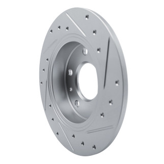 R1 20-25 Buick Encore GX Rear Left Drilled & Slotted Silver Brake Rotor