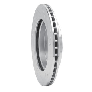 R1 95-04 Ford CONTOUR Rear Left Drilled & Slotted Silver Brake Rotor