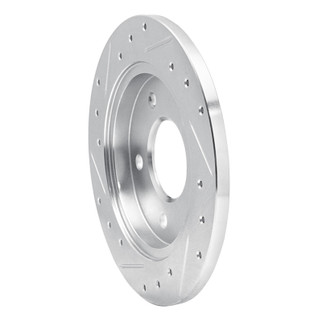 R1 88-94 Buick Regal Rear Right Drilled & Slotted Silver Brake Rotor