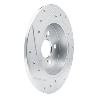 R1 19-25 Toyota Corolla (Mexico) Rear Right Drilled & Slotted Silver Brake Rotor