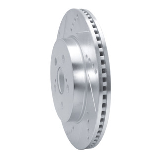 R1 19-25 Toyota Corolla (Mexico) Front Left Drilled & Slotted Silver Brake Rotor