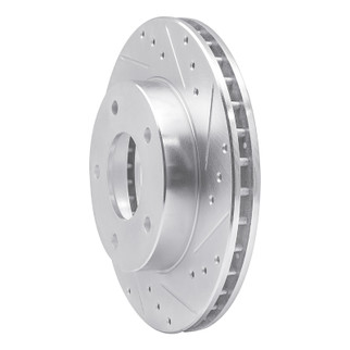 R1 77-80 Buick LeSabre Rear Right Drilled & Slotted Silver Brake Rotor