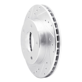 R1 77-80 Buick LeSabre Rear Left Drilled & Slotted Silver Brake Rotor