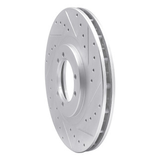 R1 96-06 Hummer H1 Front Right Rear Right Drilled & Slotted Silver Brake Rotor