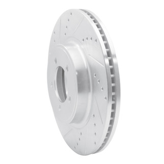 R1 03-05 Lincoln AVIATOR Front Left Drilled & Slotted Silver Brake Rotor