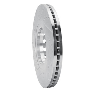 R1 02-05 Volkswagen Passat (USA/Canada) Front Right Drilled & Slotted Silver Brake Rotor