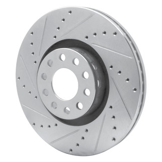 R1 02-05 Volkswagen Passat (USA/Canada) Front Left Drilled & Slotted Silver Brake Rotor