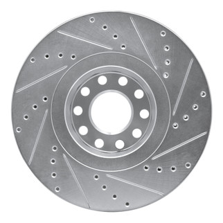 R1 02-05 Volkswagen Passat (USA/Canada) Front Left Drilled & Slotted Silver Brake Rotor