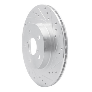 R1 96-03 Toyota RAV4 Front Right Drilled & Slotted Silver Brake Rotor