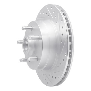 R1 86-92 Jeep COMANCHE Front Right Drilled & Slotted Silver Brake Rotor